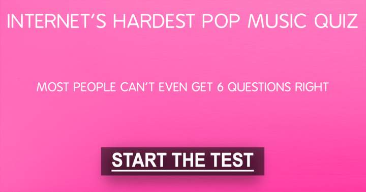 The hardest pop music quiz of the internet