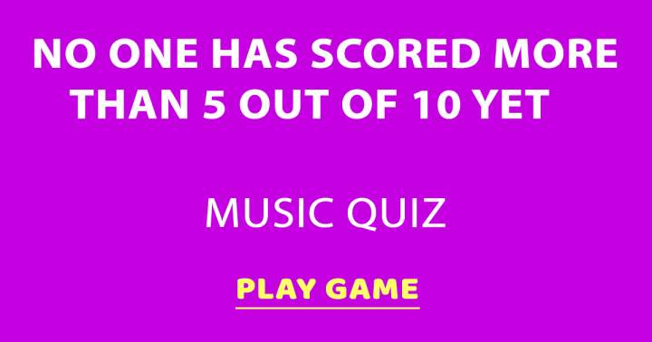 Music Quiz For Intelligent People