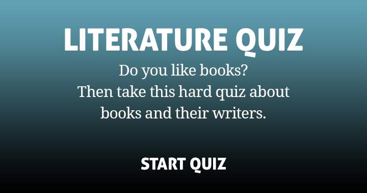 Are you a book lover? Then you will enjoy this hard quiz.